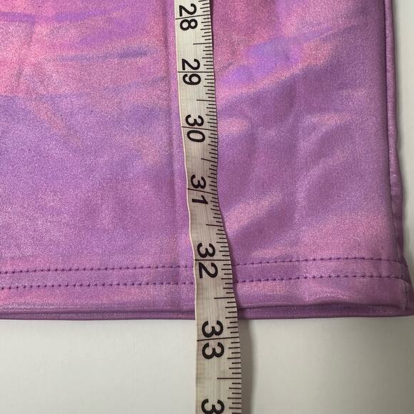 Purple Iridescent Spaghetti Strap Bodycon Mini Dress Medium - Picture 7 of 7